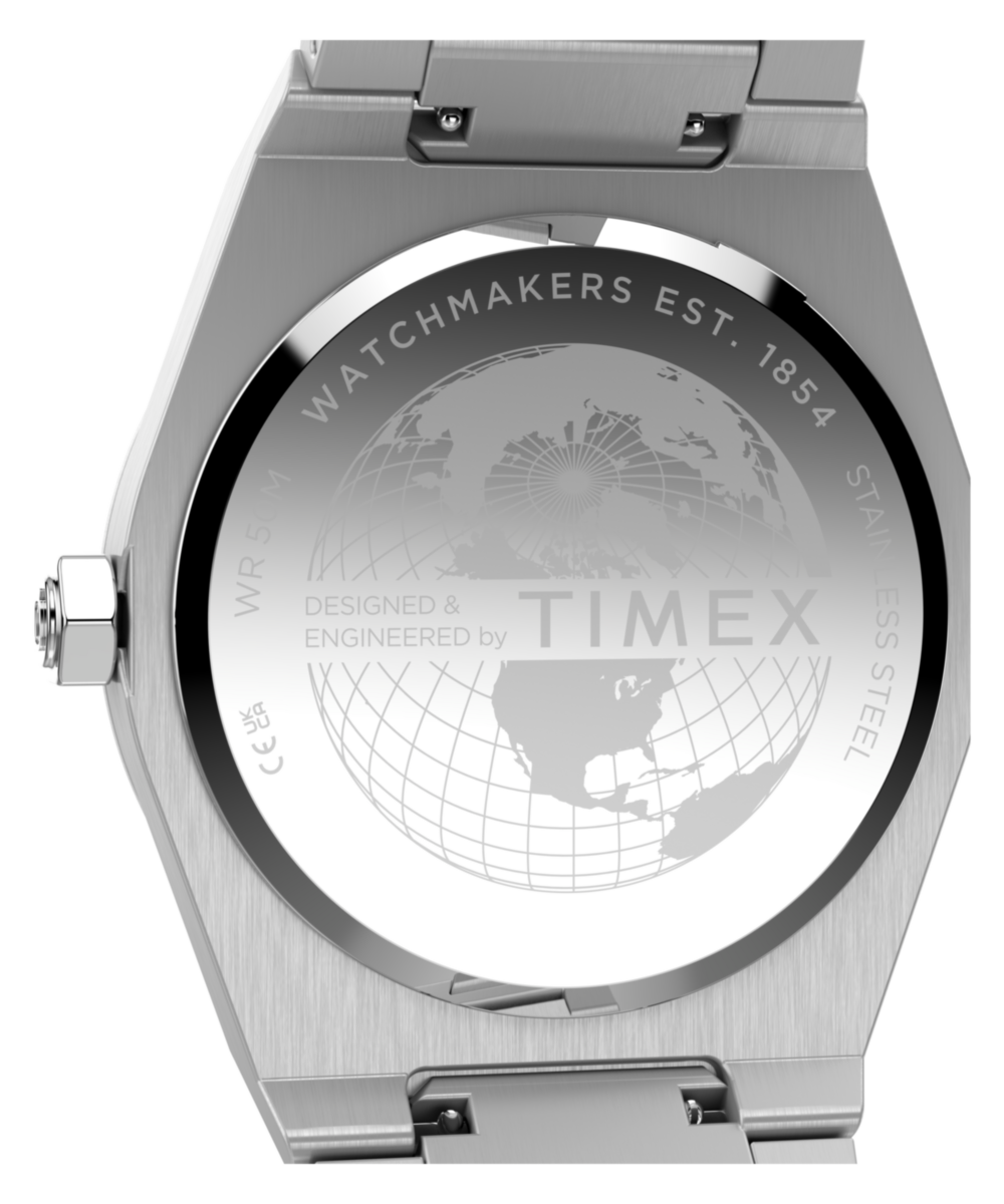Timex Q Timex Marbella Stainless Steel Bracelet Watch Blue Dial