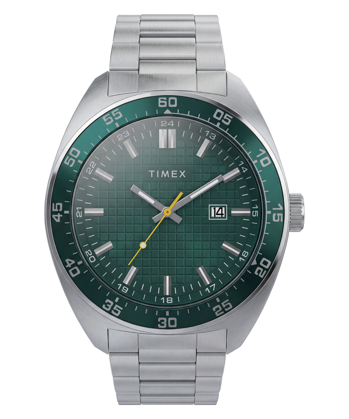 Timex Weston Stainless Steel Bracelet Watch Green Dial