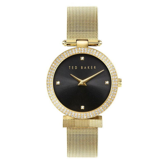 Ted Baker Bow Mesh Yellow-Gold Tone watch