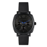 Ted Baker Caine Multi_SST Black Leather Strap Watch