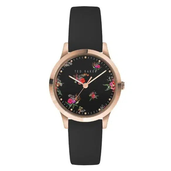 Ted Baker Fitzrovia Bloom Rose-Gold Tone Leather Watch