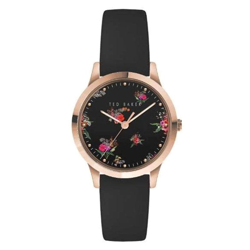 Ted Baker Fitzrovia Bloom Rose-Gold Tone Leather Watch
