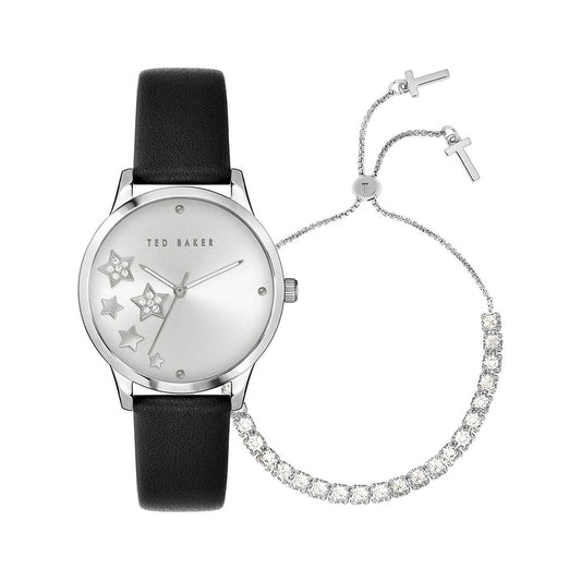 Ted Baker Fitzrovia Stainless Steel Leather 2-Piece Box Set