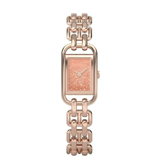 Ted Baker Ladies Rose Gold Steel Bracelet Pink Dial Watch