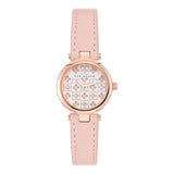 Ted Baker Ladies Rose Gold-Tone Pink Leather Strap Watch