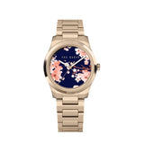 Ted Baker Ladies Rose Gold-Tone Stainless Steel Bracelet Watch