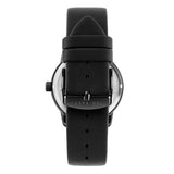 Ted Baker Oliver Chrono SST Silver-Tone Black Leather Strap Watch