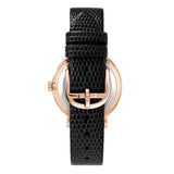 Ted Baker Phylipa Bow Ladies Rose Gold Black Leather Strap