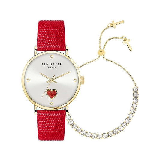 Ted Baker Phylipa Gold-Tone Crystal Heart Leather 2-Piece Box Set