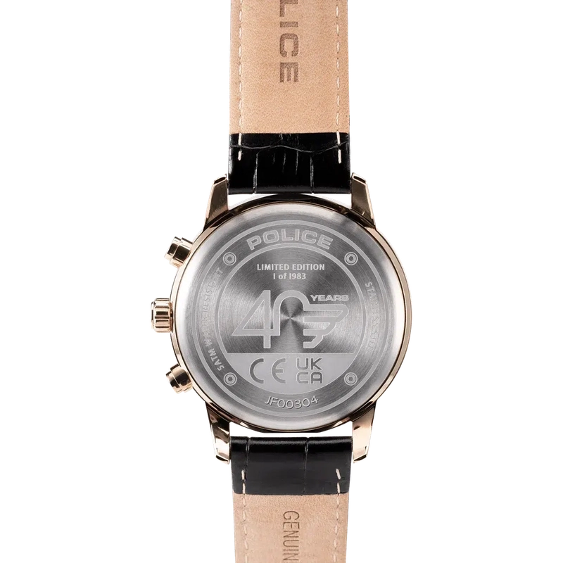 The Anniversary Collection Watch And Bracelet Gift Set By Police For Men PEWJF0030401SETB