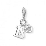 Thomas Sabo Anniversary Silver Diamond Lucky No. 18 Charm