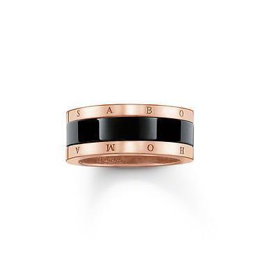 Thomas Sabo Band ring black ceramic women ring