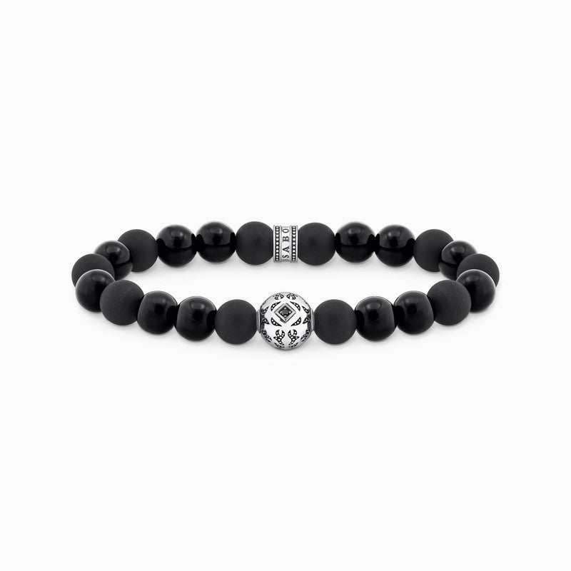 Thomas Sabo Bracelet - Blackened Beads with Obsidian