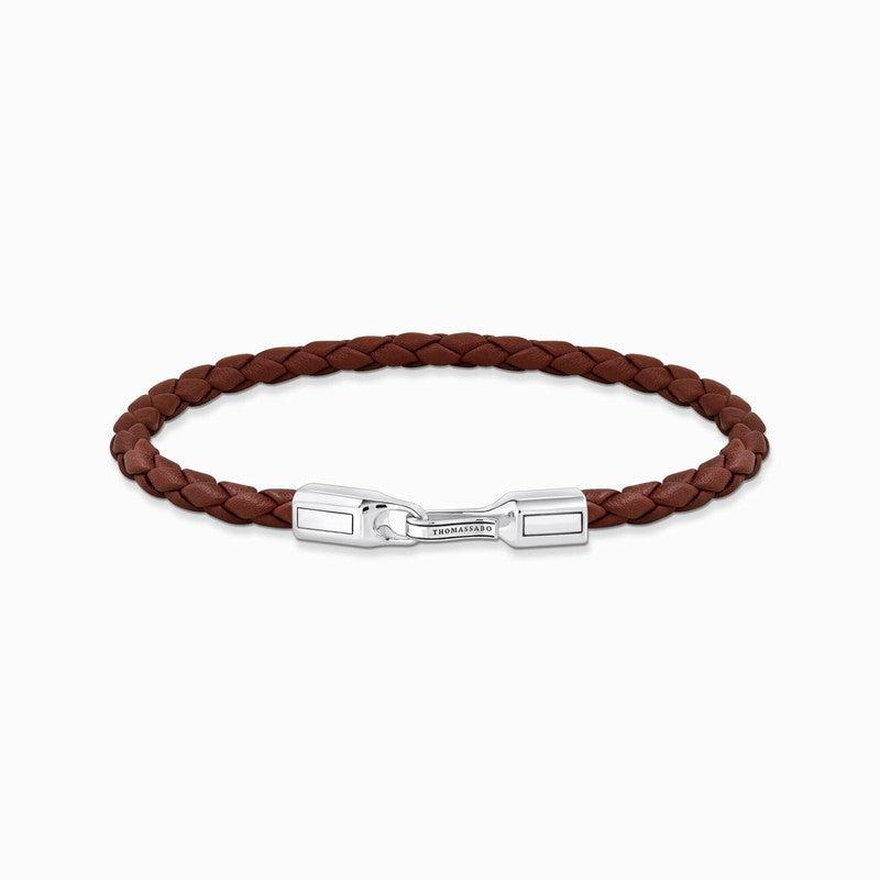 Thomas Sabo Bracelet - Braided, Brown Leather