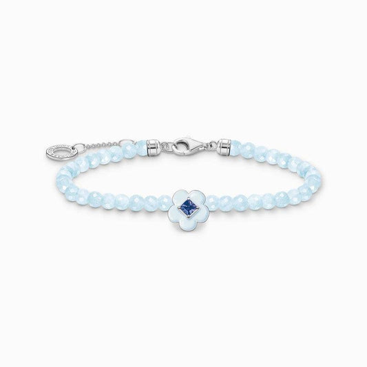Thomas Sabo Bracelet - Flower - Blue Jade Beads