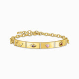 Thomas Sabo Bracelet Yellow-Gold plated with Long Bridge and Various Stones