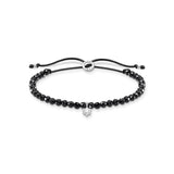 Thomas Sabo Bracelet black pearls with white stone