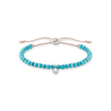 Thomas Sabo Bracelet turquoise pearls with white stone