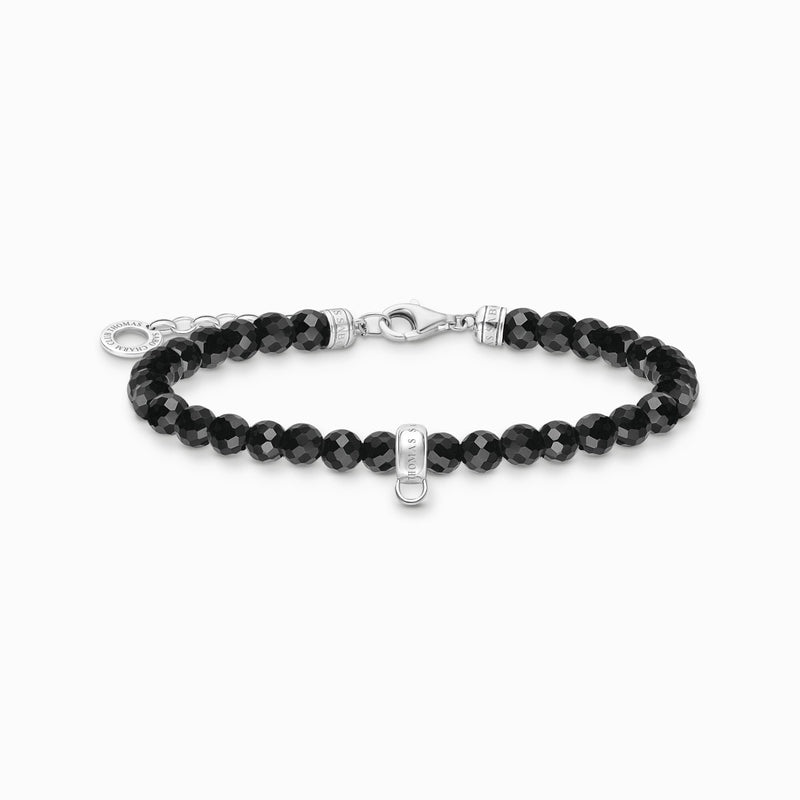 Thomas Sabo Bracelet with Black Onyx Beads - Silver