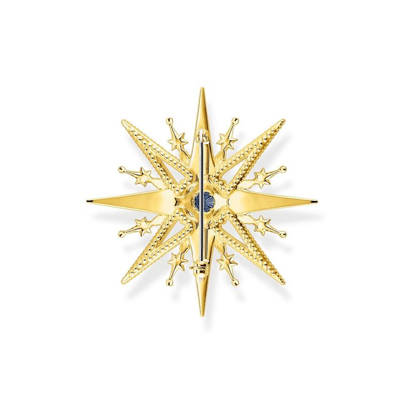 Thomas Sabo Brooch Star With Coloured Stones Gold