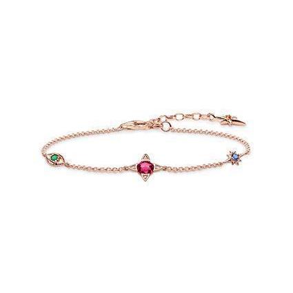 Thomas Sabo CZ 3 Lucky Charm Rose Gold Bracelet