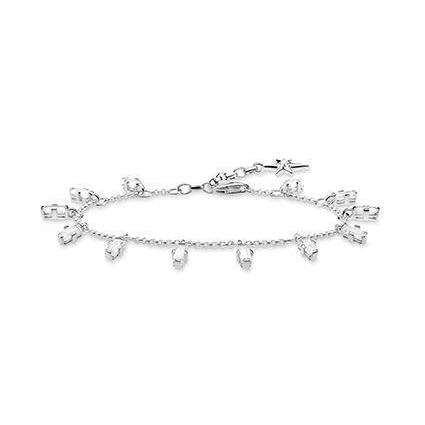 Thomas Sabo CZ Baguette Charms Bracelet