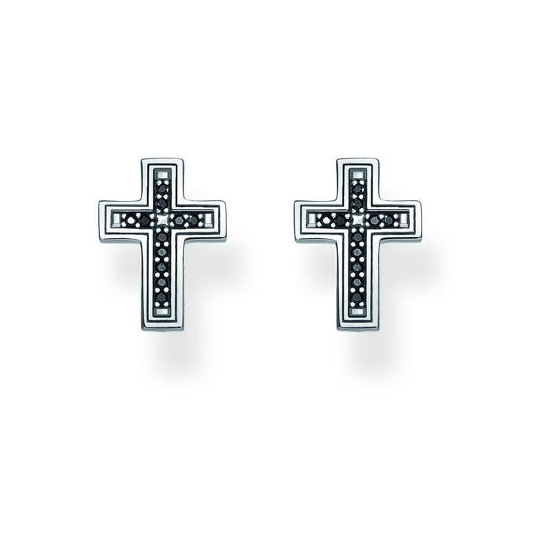 Thomas Sabo CZ Cross Stud Earrings