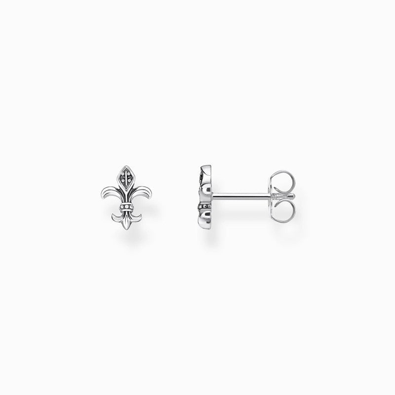 Thomas Sabo CZ Fleur De Lis Stud Earrings