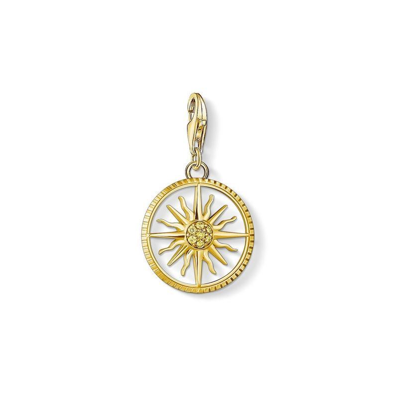 Thomas Sabo CZ Gold Vintage Sun Charm