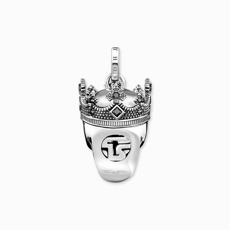 Thomas Sabo CZ Royal Crown Skull Pendant