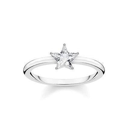 Thomas Sabo CZ Silver Sparkling Star Ring
