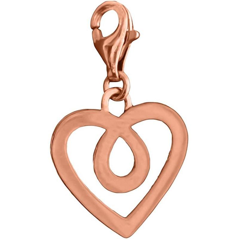 Thomas Sabo Charm Club Ladies Charm 925 Silver Rosegold Hearts