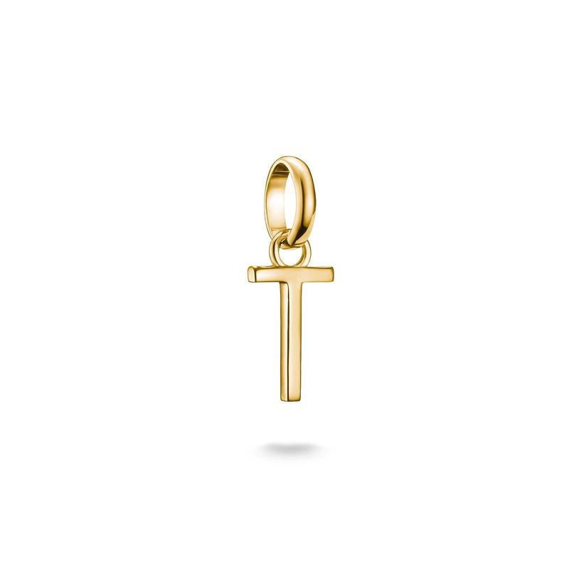 Thomas Sabo Charm Gold-Plated Letter T Pendant