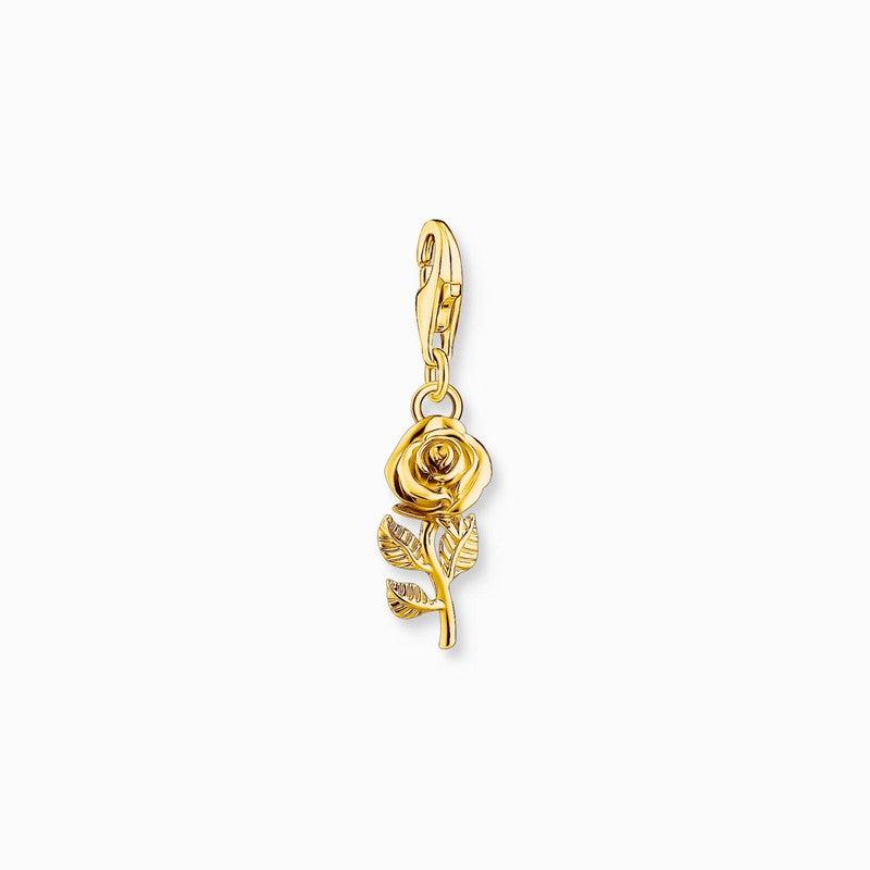 Thomas Sabo Charm Gold-plated Pendant - Rose Design