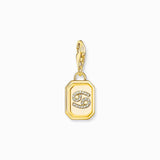 Thomas Sabo Charm Gold-plated Pendant - Zodiac Sign Cancer with Zirconia