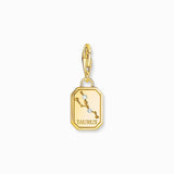 Thomas Sabo Charm Gold-plated Pendant - Zodiac Sign Taurus with Zirconia