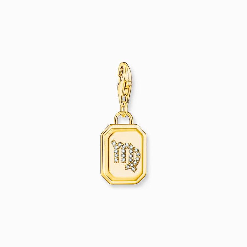 Thomas Sabo Charm Gold-plated Pendant - Zodiac Sign Virgo with Zirconia