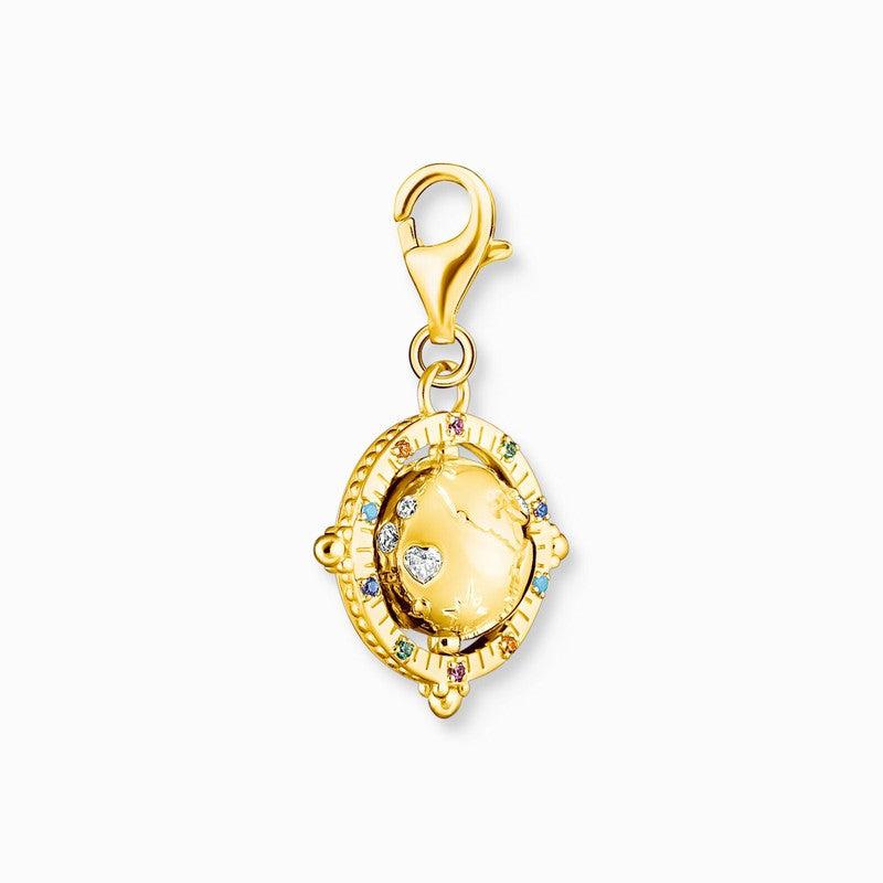 Thomas Sabo Charm Pendant - Colourful Globe - Gold Plated