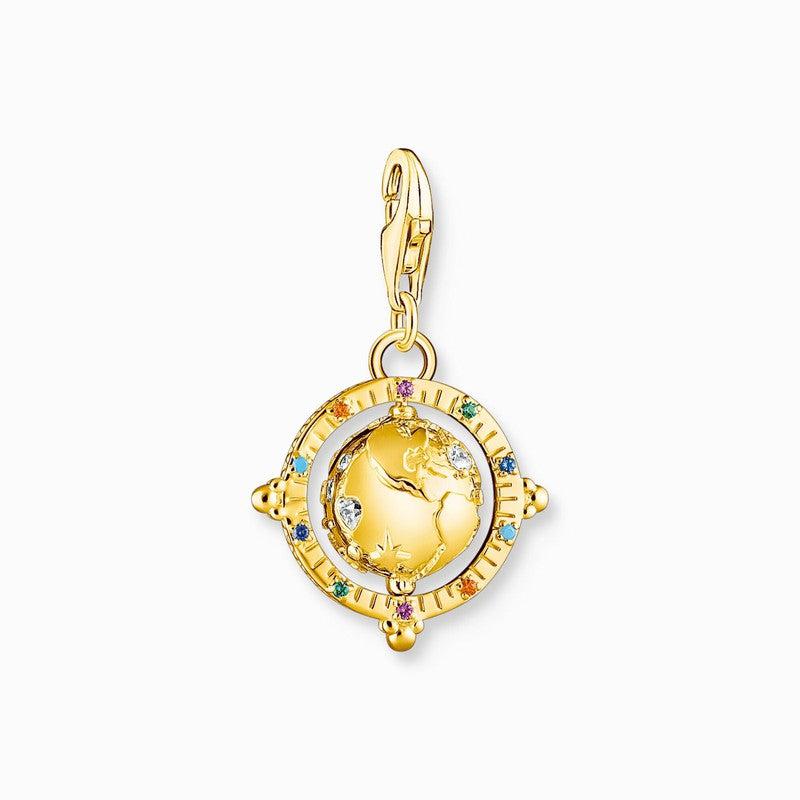 Thomas Sabo Charm Pendant - Colourful Globe - Gold Plated