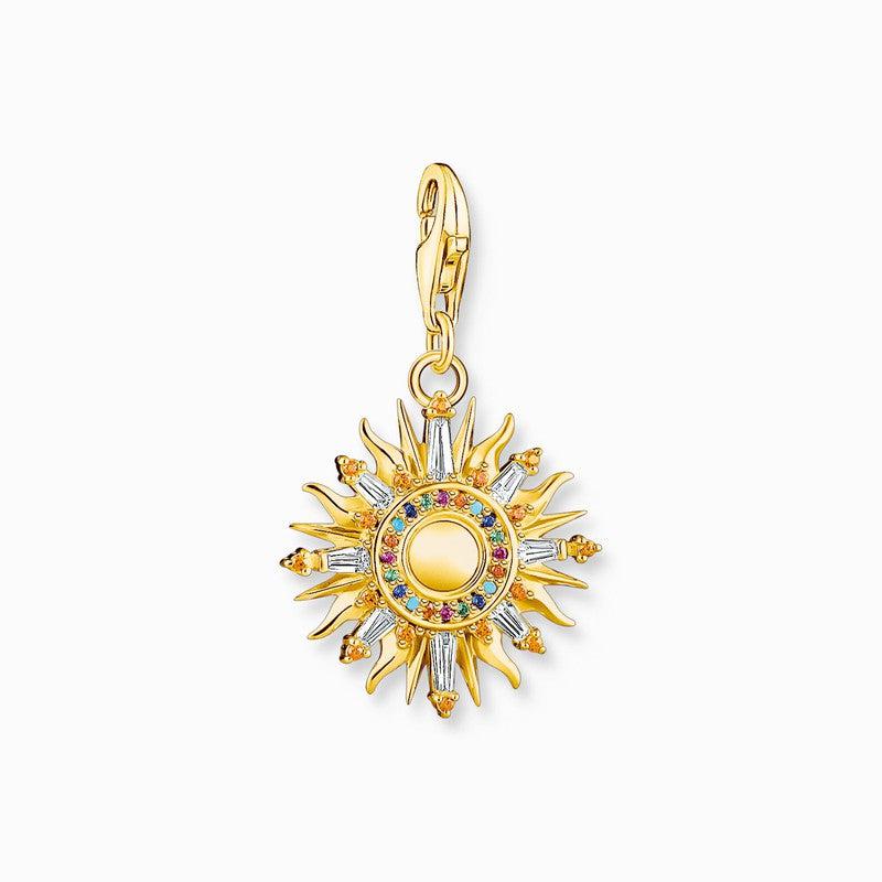 Thomas Sabo Charm Pendant - Colourful Sun - Gold