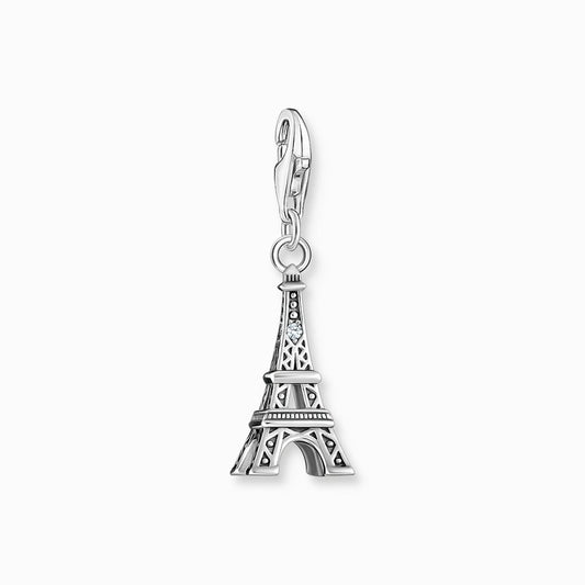 Thomas Sabo Charm Pendant - Eiffel Tower and White Zirconia