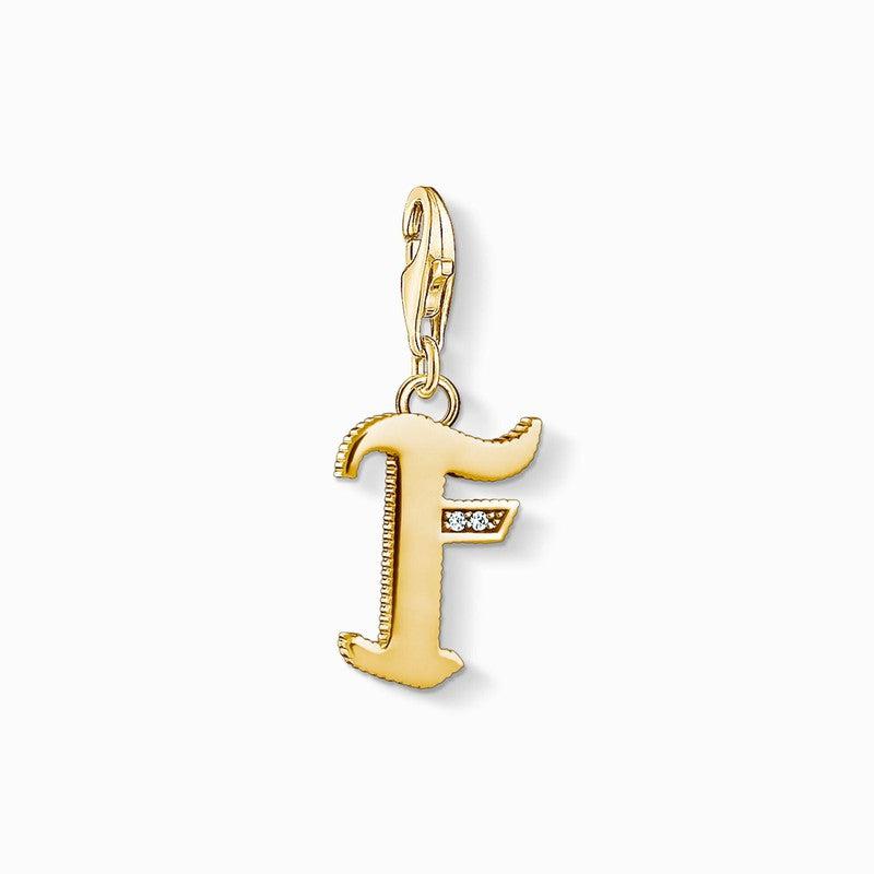 Thomas Sabo Charm Pendant - Letter F - Gold