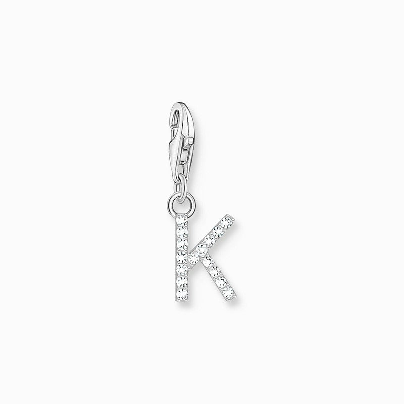 Thomas Sabo Charm Pendant Letter K with White Stones