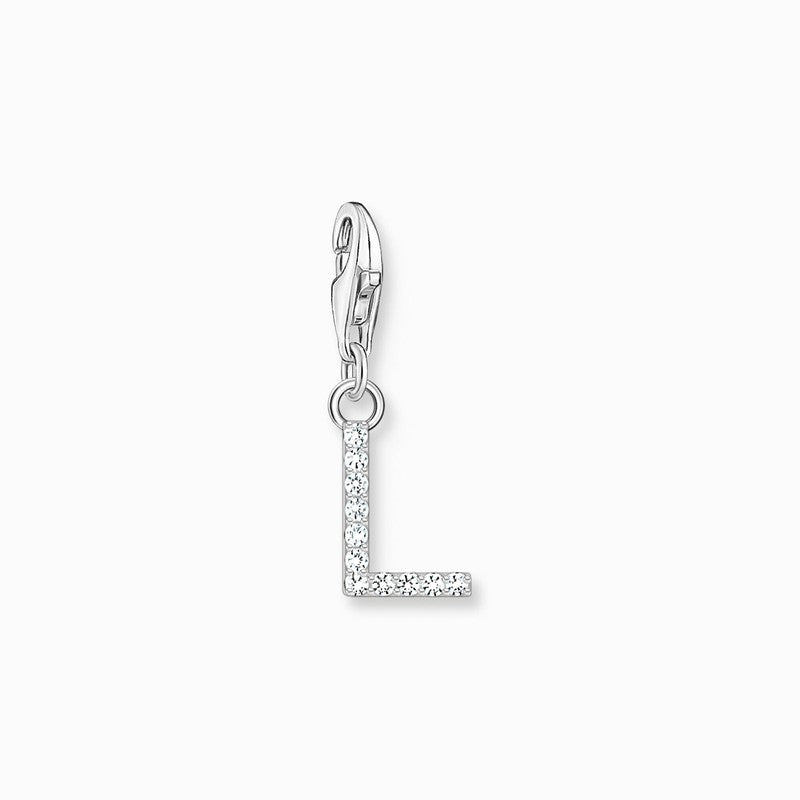 Thomas Sabo Charm Pendant Letter L with White Stones