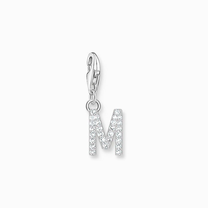 Thomas Sabo Charm Pendant Letter M with White Stones