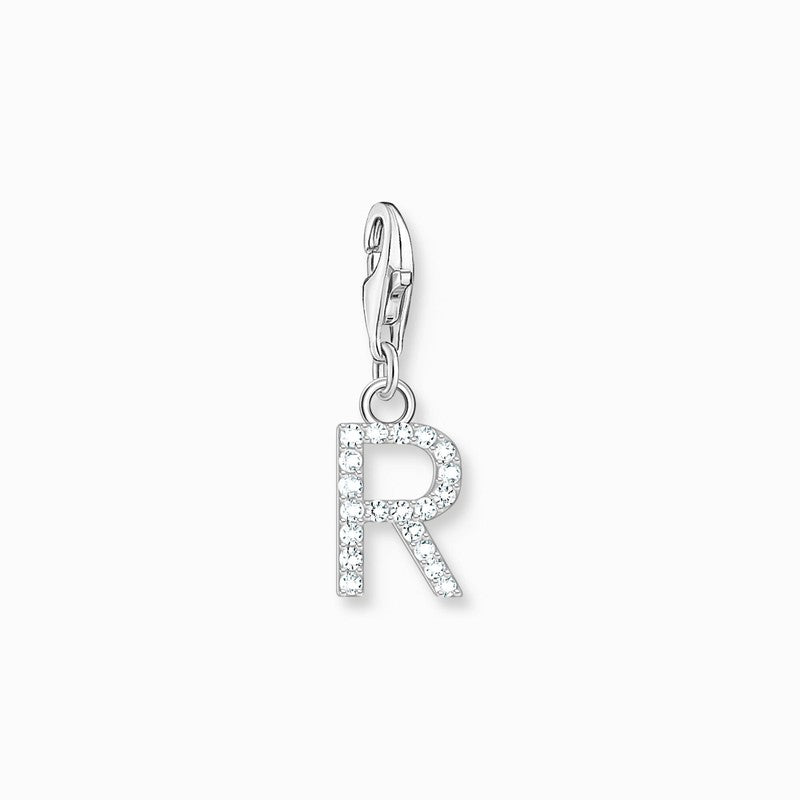 Thomas Sabo Charm Pendant Letter R with White Stones