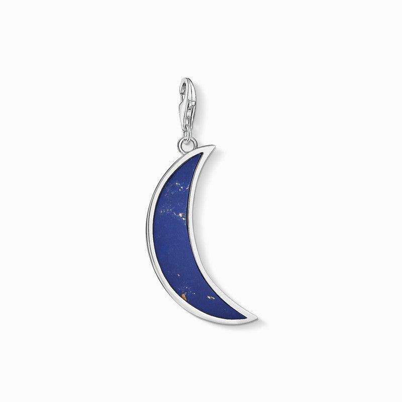 Thomas Sabo Charm Pendant - Moon - Dark Blue