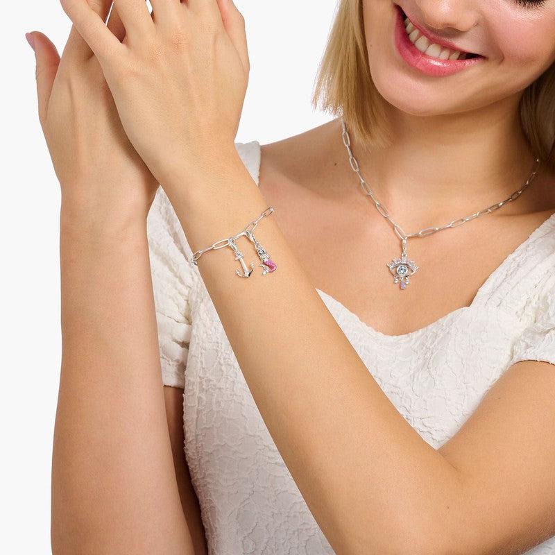 Thomas Sabo Charm Pendant - Nazar's Eye with Blue Stones