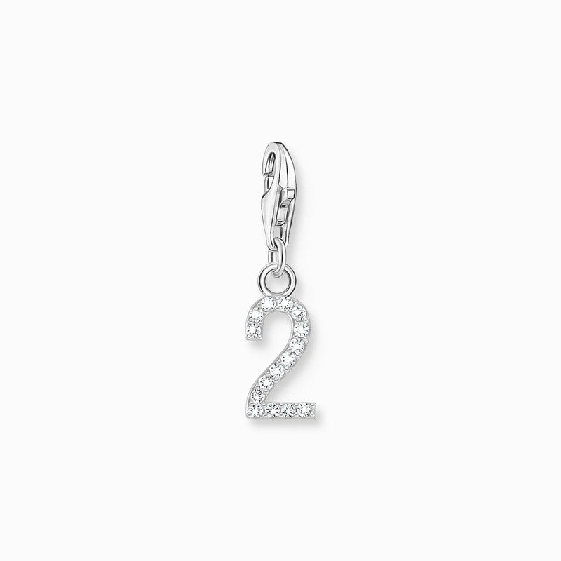 Thomas Sabo Charm Pendant - Number 2 with Zirconia