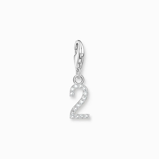 Thomas Sabo Charm Pendant - Number 2 with Zirconia